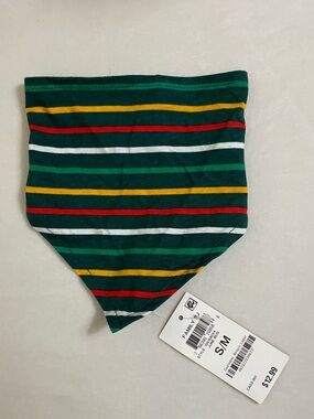 Family Pj’s Macy’s Brand Green PET  Bandana Size S/M NWT Dog bandana